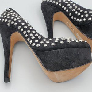 Dolce Vita Black Studded Platform Pumps, size 6
